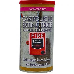 Cartouche extincteur d'incendie pour feu de cheminé
