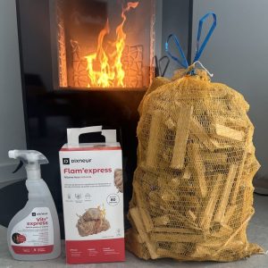 Pack produit vitres / Allume Feu / Bois d'allumage